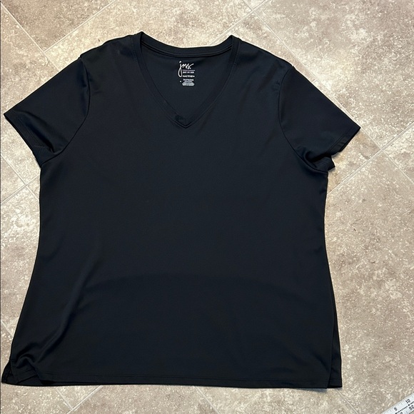 Just My Size Tops - Just My Size Black V-Neck Short Sleeve Tee